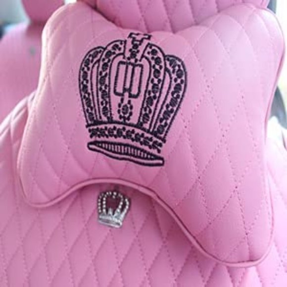 SEE LISTING Leather Universal Car Seat Cover for Women/Girl Pk/Blk SEE LISTING - Picture 6 of 11